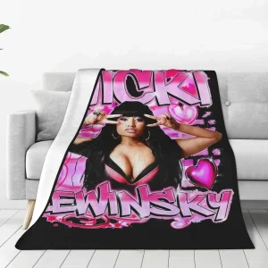 Retro Nicki Lewinsky coperte Nicki Minaj flanella divertente coperta traspirante per la casa ristorante primavera autunno 1