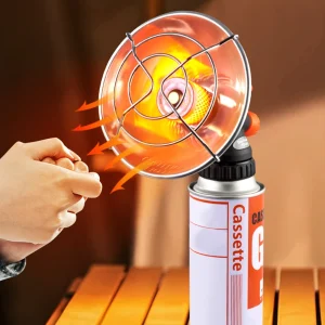 Riscaldatore da campeggio esterno Mini stufa portatile per riscaldamento a gas solare Riscaldatore a propano in acciaio inossidabile Scaldino esterno Forno Riscaldatore per tenda sicuro 1
