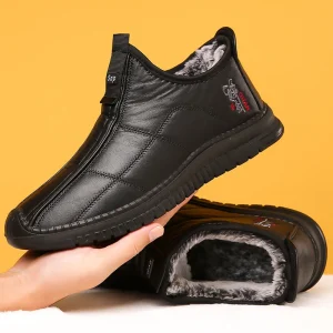 Scarpe invernali da uomo in cotone 2025 calde, velluto, impermeabili, antiscivolo, stivali da passeggio ispessiti, scarpe da uomo extra large taglia 38-48 1