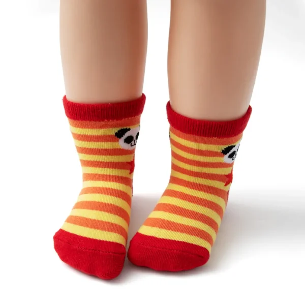 Ragazzi Ragazze 12 paia di calzini antiscivolo in cotone Neonato 1-3 anni Suole antiscivolo Calzino unisex da pavimento per neonati Bambini piccoli Grip Kids 5