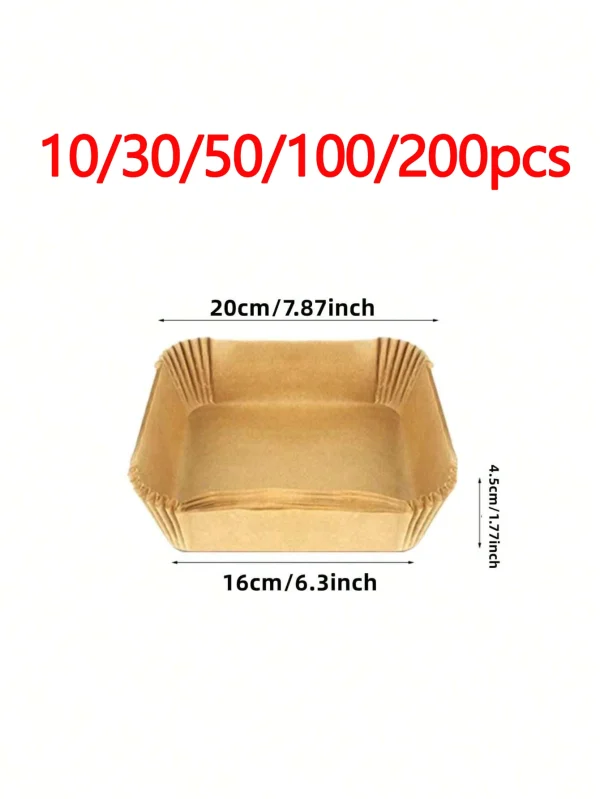 10-200 pz Usa E Getta Friggitrice Ad Aria di Carta Antiaderente Cucina Cottura Airfryer Zerbino Oilproof Micro-onde Barbecue Pad di Carta di Cottura fodera 5