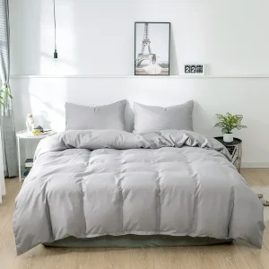 Copripiumino levigato tinta unita 220x240 Singolo Doppio Queen King Set biancheria da letto semplice Federa Biancheria da letto (Senza lenzuolo) 1