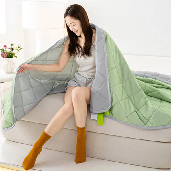 Lenzuola fresche estive Coperta in seta di ghiaccio tinta unita Coperta da camera da letto traspirante multifunzione per soggiorno camera da letto 4