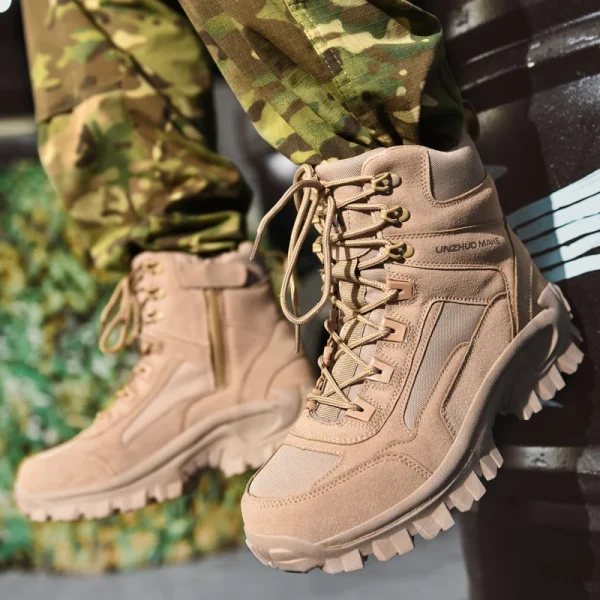 Stivali alti da uomo Scarpe da trekking da arrampicata Scarpe da lavoro antinfortunistiche impermeabili da uomo nel deserto Stivali da esterno da uomo alla caviglia Zapatos Hombre Sneaker 5