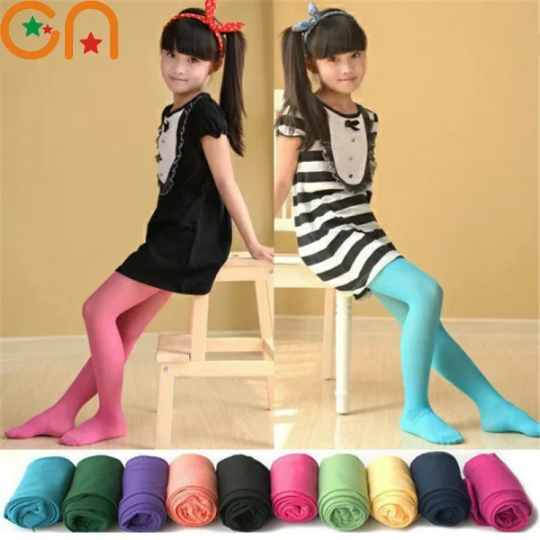 Ragazze Balletto Danza Collant Bambini Una Sezione Sottile Moda Collant di Velluto Bambino Solido Nero Bianco Calze Per 0-15Y Bambini CN 2