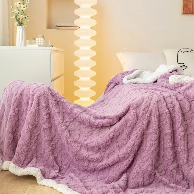 Coperta bifacciale in flanella, morbido poliestere caldo al 100% per l'inverno, 100x150 150x200 200x230 6
