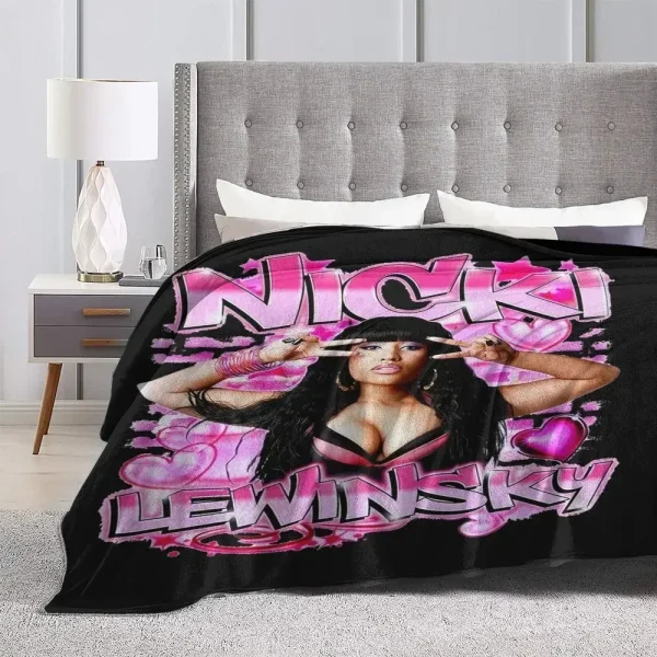 Retro Nicki Lewinsky coperte Nicki Minaj flanella divertente coperta traspirante per la casa ristorante primavera autunno 6