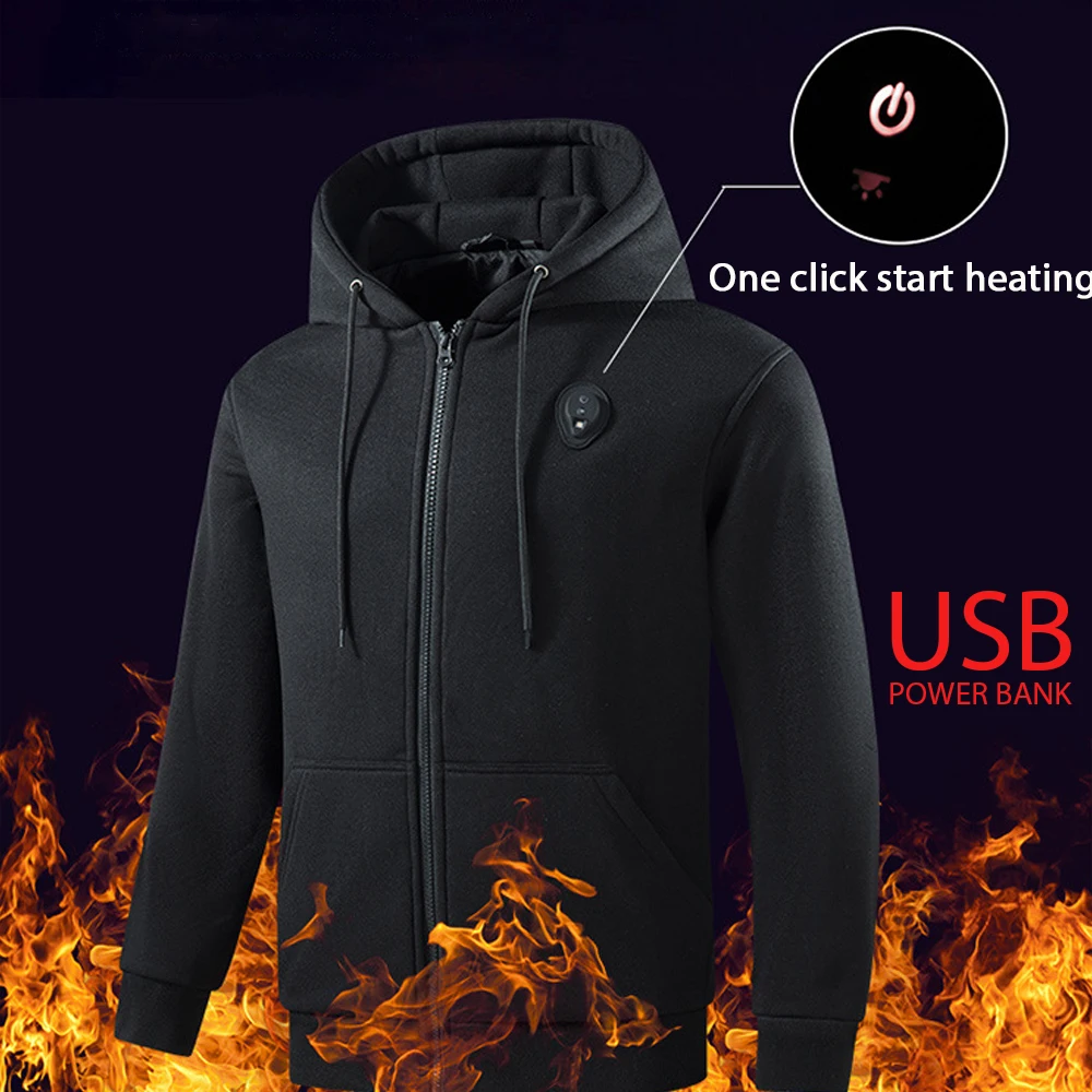 Uomo Donna Felpe con riscaldamento USB Ricaricabile tramite USB 5 zone di riscaldamento Giacca riscaldante leggera Abbigliamento Abbigliamento sportivo termico da esterno 5