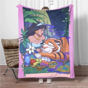31 Style Disney Aladdin Jasmine Princess Cartoon coperta Warm Soft Fluffy Throw Kids Adult Sofa Bed coperte Cover regali di viaggio 1