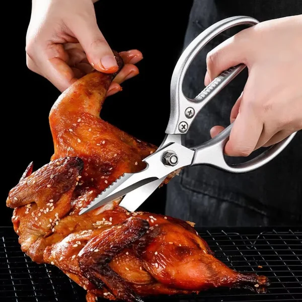 Forbici da cucina multifunzionali Per uso domestico uccidono i pesci tagliano le verdure arrosto forbici per ossa da carne Forbici in acciaio inossidabile 3