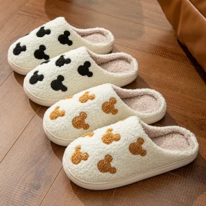 Pantofole da casa alla moda per donna uomo inverno caldo casa scarpe comode simpatico cartone animato scivoli da interno scarpe con suola morbida regali di Natale 1