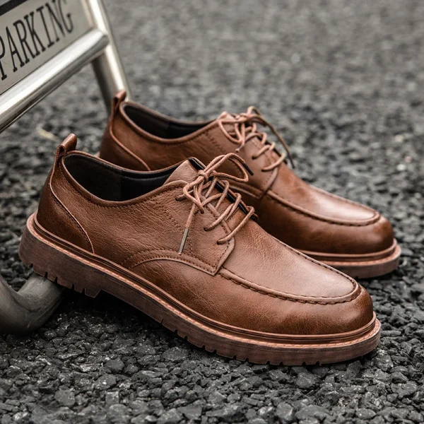 Autunno nuove scarpe da uomo scarpe casual brogue scarpe da uomo in vera pelle stivali da lavoro sneakers casual da lavoro 6