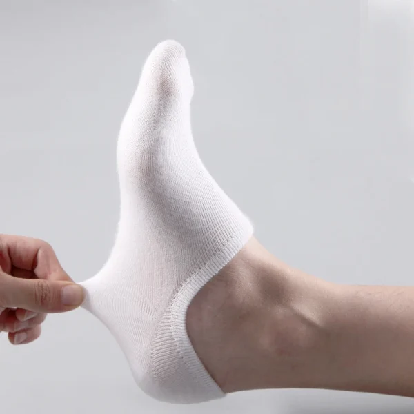 5 paia/lotto moda uomo felice barca Soc calzini di cotone invisibili in silicone pantofole calzino da uomo Meia 3