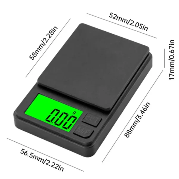 Bilancia tascabile di precisione 1000 g x 0,1 g - Bilancia digitale per grammi, alimenti, gioielli, once/grani con LCD retroilluminato - Mini bilancia da viaggio 4
