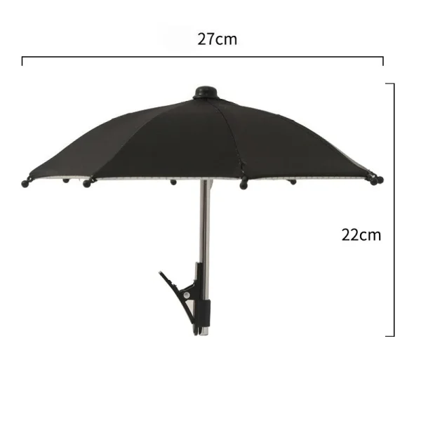 1 pezzo, parasole per telefono cellulare con clip piccola, adatto per spiaggia, fotografia e video, supporto per telefono cellulare per auto 6