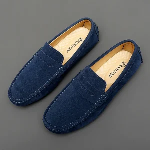 Mocassini da uomo in pelle scamosciata Nuove scarpe da passeggio alla moda Nuovo comodo uomo Drive Flats Classico stile originale da uomo Scarpe casual Mocassini 1