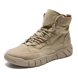 Stivali da combattimento Scarpe kaki Desert Brown Stivali da allenamento leggeri Scarponi da trekking per stivali tattici da uomo Scarpe da trekking all'aperto 1