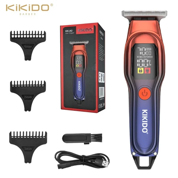 Parrucchiere elettrico in acciaio inossidabile con taglio a spinta, tipo di ricarica per capelli, artefatto a spinta elettrico, rasoio automatico, parrucchiere elettrico domestico 6