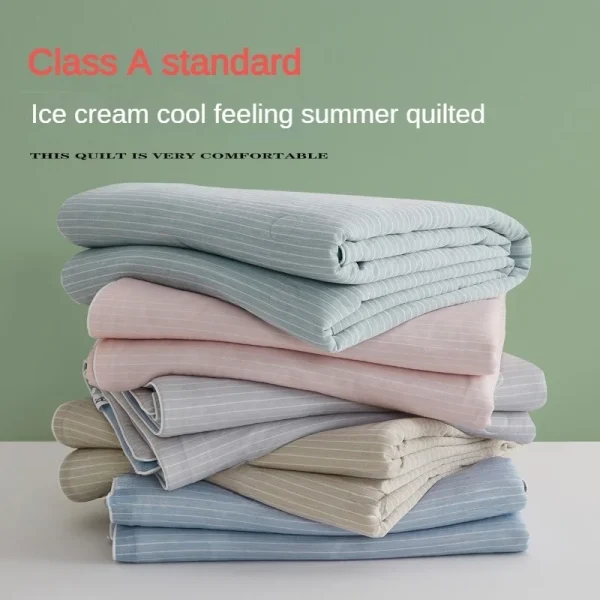 Coperta rinfrescante estiva in seta fresca per gelato Trapunta estiva lavabile in lavatrice per letto Trapunta per letto matrimoniale 3