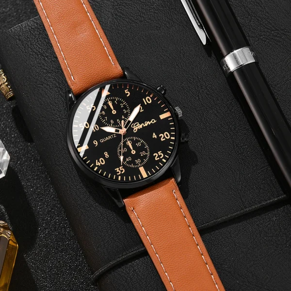 Nuovi orologi moda uomo Hip Hop Orologio da uomo di lusso Orologio da polso sportivo Orologio da polso da uomo Set di braccialetti Relogio Masculino 3
