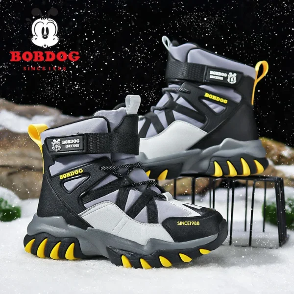 Inverno resistenza al freddo ragazzi ragazze stivali da neve sport all'aria aperta Casual bambini escursionismo velluto addensato stivali di cotone antiscivolo 2