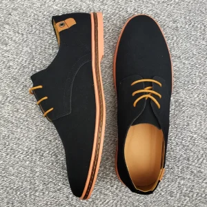 2024 Scarpe da uomo in pelle scamosciata primaverile Scarpe casual Oxford Sneakers classiche Calzature comode Scarpe eleganti Appartamenti di grandi dimensioni 1
