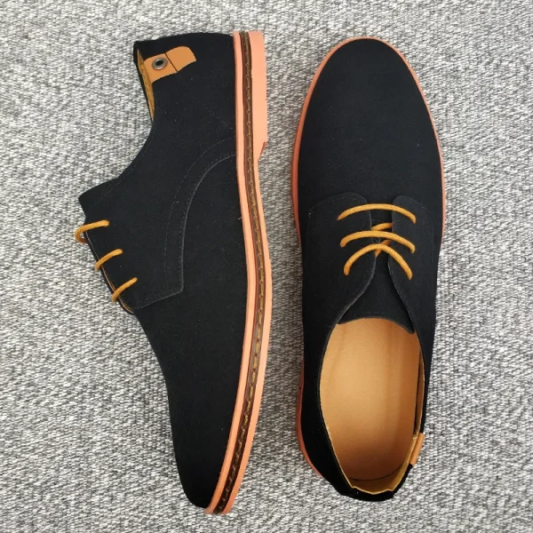 2024 Scarpe da uomo in pelle scamosciata primaverile Scarpe casual Oxford Sneakers classiche Calzature comode Scarpe eleganti Appartamenti di grandi dimensioni 1