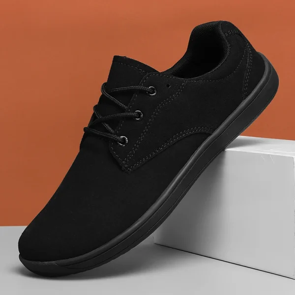 Scarpe da ginnastica da uomo a piedi nudi con punta larga piedi al naso minimalista tomaia in pelle scamosciata di mucca scarpe casual da uomo calzature per donna 4