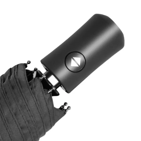 Ombrellone automatico per pioggia e sole Rivestimento nero Ombrellone Anti-UV 3 Pieghevole Resistente al vento Auto di lusso Grande antivento Donna Uomo 8 posti 6