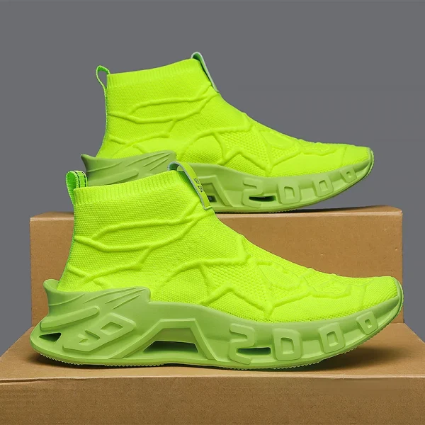 Scarpe sportive da esterno da uomo: le scarpe sportive alte sono innovative e alla moda, antiscivolo e resistenti, adatte per tutte le stagioni, scarpe sportive versatili 2