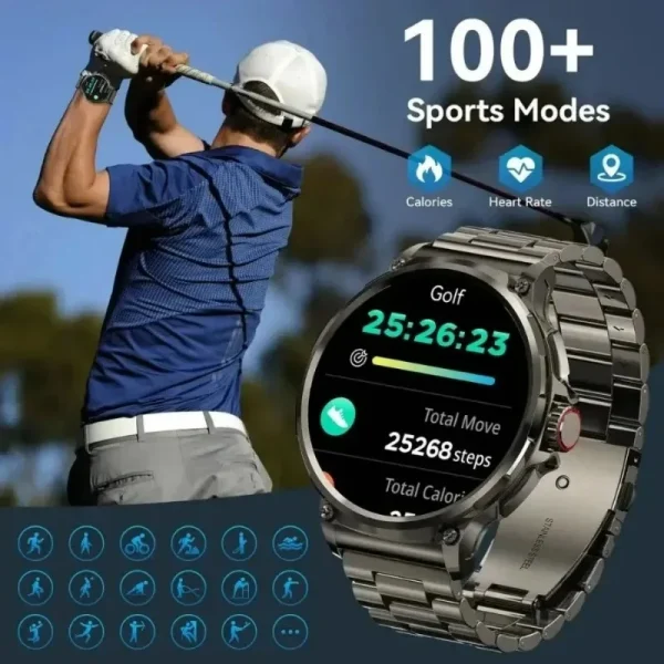 Xiaomi Nuovo 710mAh Chiamata Bluetooth Astuto Della Vigilanza Degli Uomini di Sport Orologi Da Uomo 1.85 "HD Monitor di Salute Impermeabile Smartwatch Per Android 3