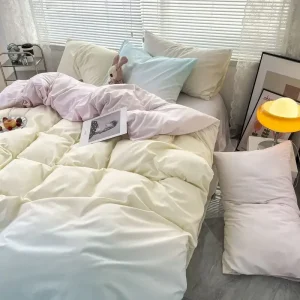 Set biancheria da letto viola principessa nordica per ragazze ragazzi singolo doppio lenzuolo piatto copripiumino federa biancheria da letto tessili per la casa 1