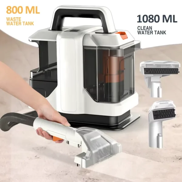 Carta portatile da 750 W ad alta potenza Spot Clean 15KPa per WC per divano Spray per cereali sostituito la macchina pulita V 1
