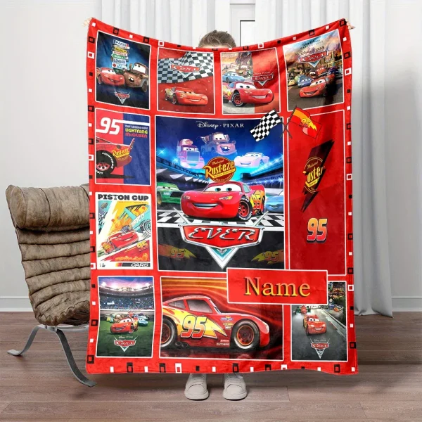 Nome personalizzato Coperta personalizzata Disney Stitch Princess Cars Stampa Coperta Compleanno Regalo di Natale Divano letto Coperta da campeggio 5