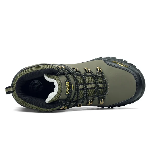 Scarpe da alpinismo estive da uomo Sneakers in pelle impermeabile stivali da uomo caldi stivali da trekking all'aperto scarpe da lavoro Zapatillas Hombre 4