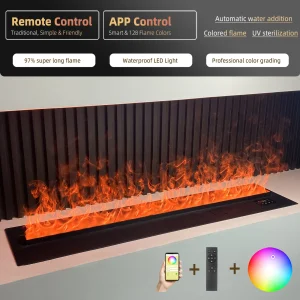 Camino a vapore d'acqua Lampade UV germicide Camino elettrico con fiamma 3D personalizzato Inserti per supporto TV Soggiorno decorativo 1