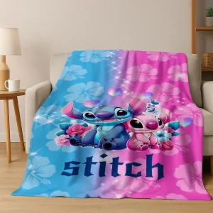 Cute Stitch Monster 2026 Coperta di flanella di cartone animato di nuovo stile, coperta morbida calda e accogliente per la copertura del divano del letto della camera da letto di casa Kid 1