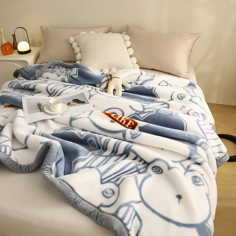 1 pezzo di coperta multifunzionale stampata alla moda, coperta per coprire tutto il corpo per tutte le stagioni per persone singole e doppie, coperta per pisolino 2