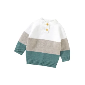 Dolce e carino manica lunga O-Collo Primavera e autunno Maglieria Neonati maschi e femmine Maglione per 6-36 mesi Felpa morbida per neonato 1