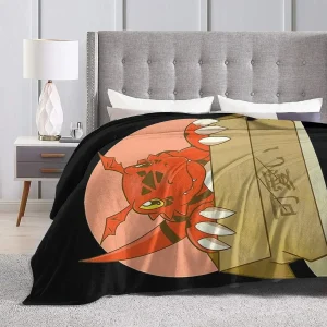 Guilmon In The Box Digimon Classic coperte Soft Warm flanella coperta peluche per letto soggiorno Picnic viaggio casa divano 1
