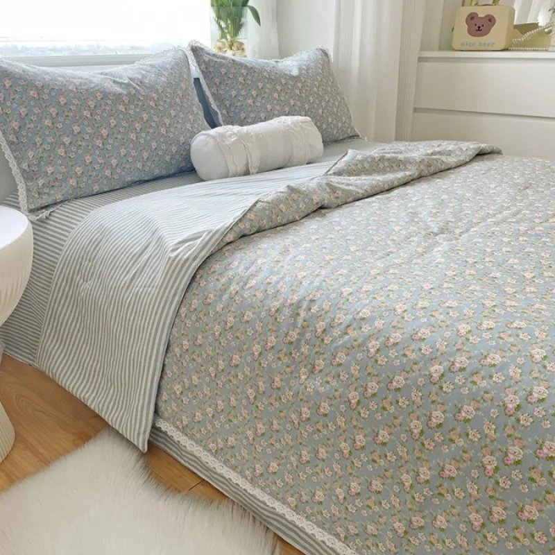 Trapunte in cotone lavabili in lavatrice con puro cotone e brezza fresca di vendita calda, trapunta doppia aria condizionata, biancheria da letto estiva 6