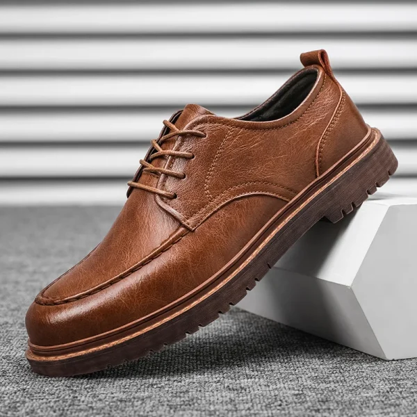 Autunno nuove scarpe da uomo scarpe casual brogue scarpe da uomo in vera pelle stivali da lavoro sneakers casual da lavoro 3