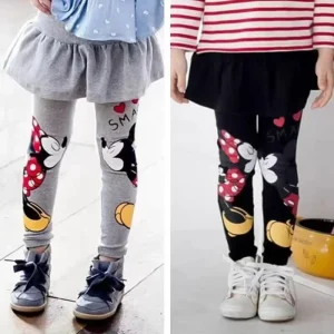 Leggings per neonate Disney Pantaloni per gonna da principessa in pizzo per bambini Pantaloni in cotone per bambini primavera autunno Leggings per ragazza carina Minnie 1