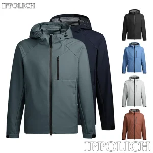 Giacca da trekking riflettente impermeabile da uomo all'aperto giacca a vento antivento da campeggio pesca con cappuccio giacche da donna cappotto da esterno Unisex 1