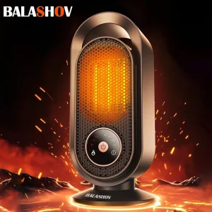 Riscaldatore elettrico da 1000 W Mini ventilatore da tavolo portatile Riscaldatore Ventilatore di aria calda intelligente Macchina scaldino per ufficio camera da letto di casa per l'inverno 1