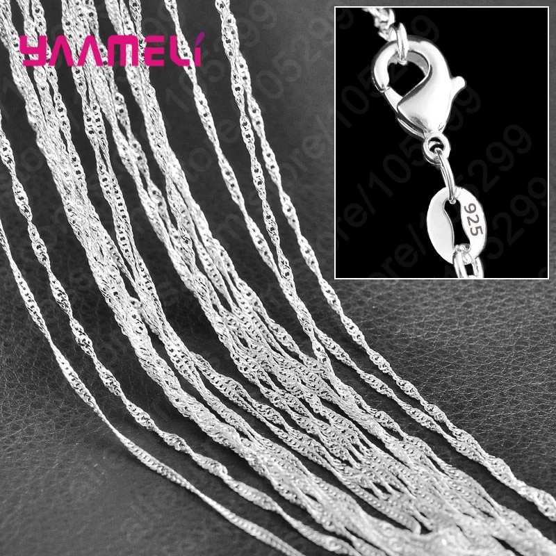 5 pezzi in vero argento sterling 925 da donna, uomo, catene, collana, componenti di gioielli all'ingrosso, creazione di accessori per ciondolo 4