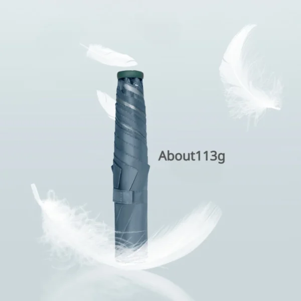 Ombrellone ultraleggero 110g Ombrelli a matita ultra leggeri e convenienti per la protezione solare Piccolo ombrellone portatile con piume 1
