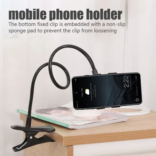 Supporto universale per telefono cellulare Supporto pigro flessibile Clip per telefono cellulare regolabile Staffa di montaggio da tavolo per letto di casa Supporto per smartphone 2
