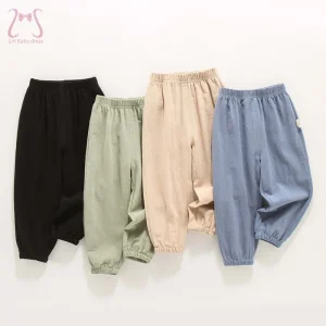 Da 1 a 5 anni Estate Sottile Bambini Pantaloni di Colore Solido Ragazzi Ragazze Pantaloni Casual Fascio Traspirante Piede Lanterna Pantaloni Vestiti Per Bambini 1