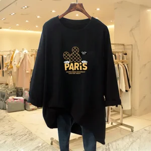 Autunno New Fashion Animal Print Maglietta in puro cotone Abbigliamento donna Casual Allentato O-Collo Manica lunga Top Tee All-match Y2k Pullover 1